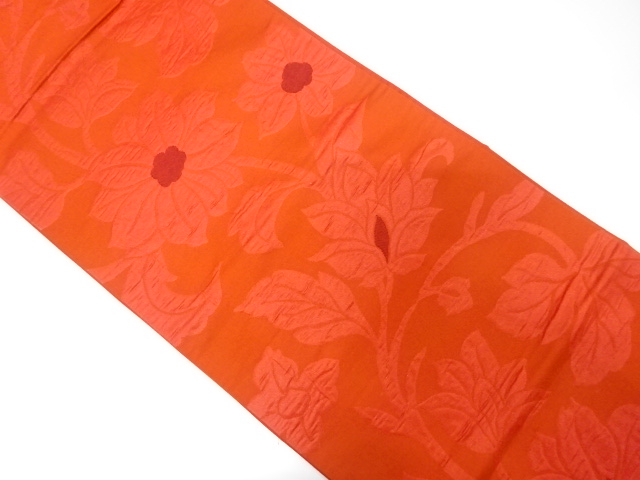 JAPANESE FUKURO OBI / WOVEN FLOWER ARABESQUE